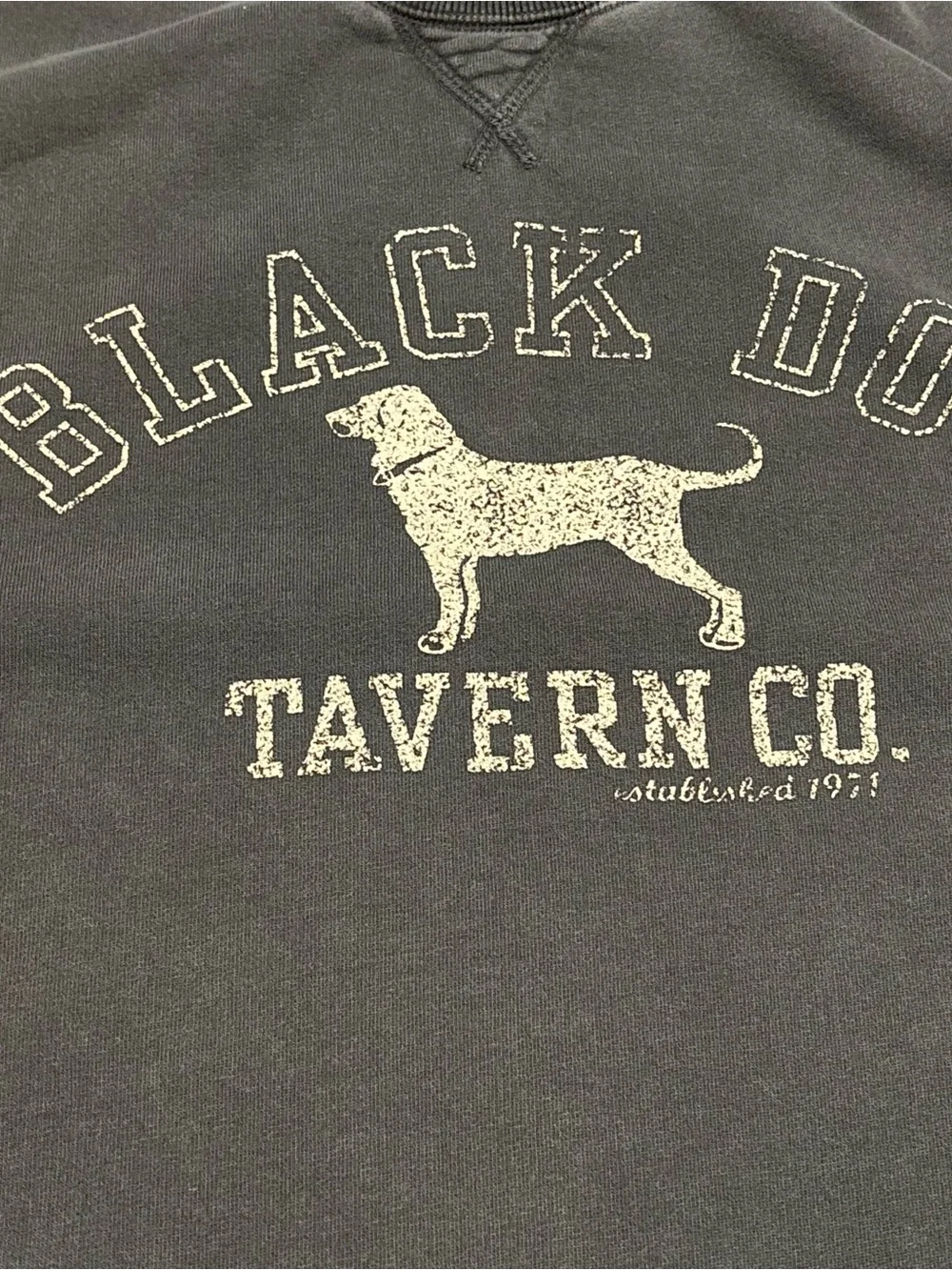 The Black Dog Vintage Logo Crewneck Sweatshirt in Navy